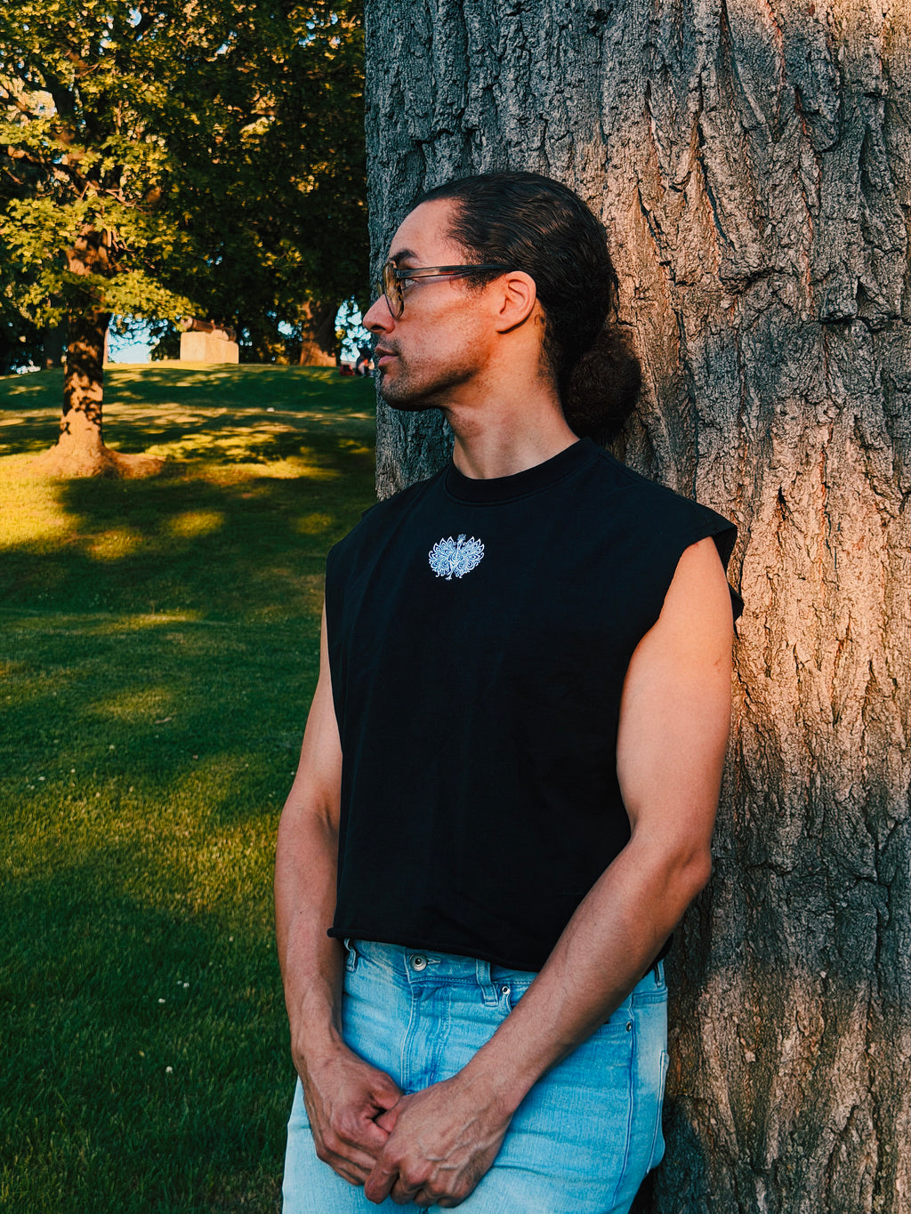 Embroidered Mor  Boxy Tank