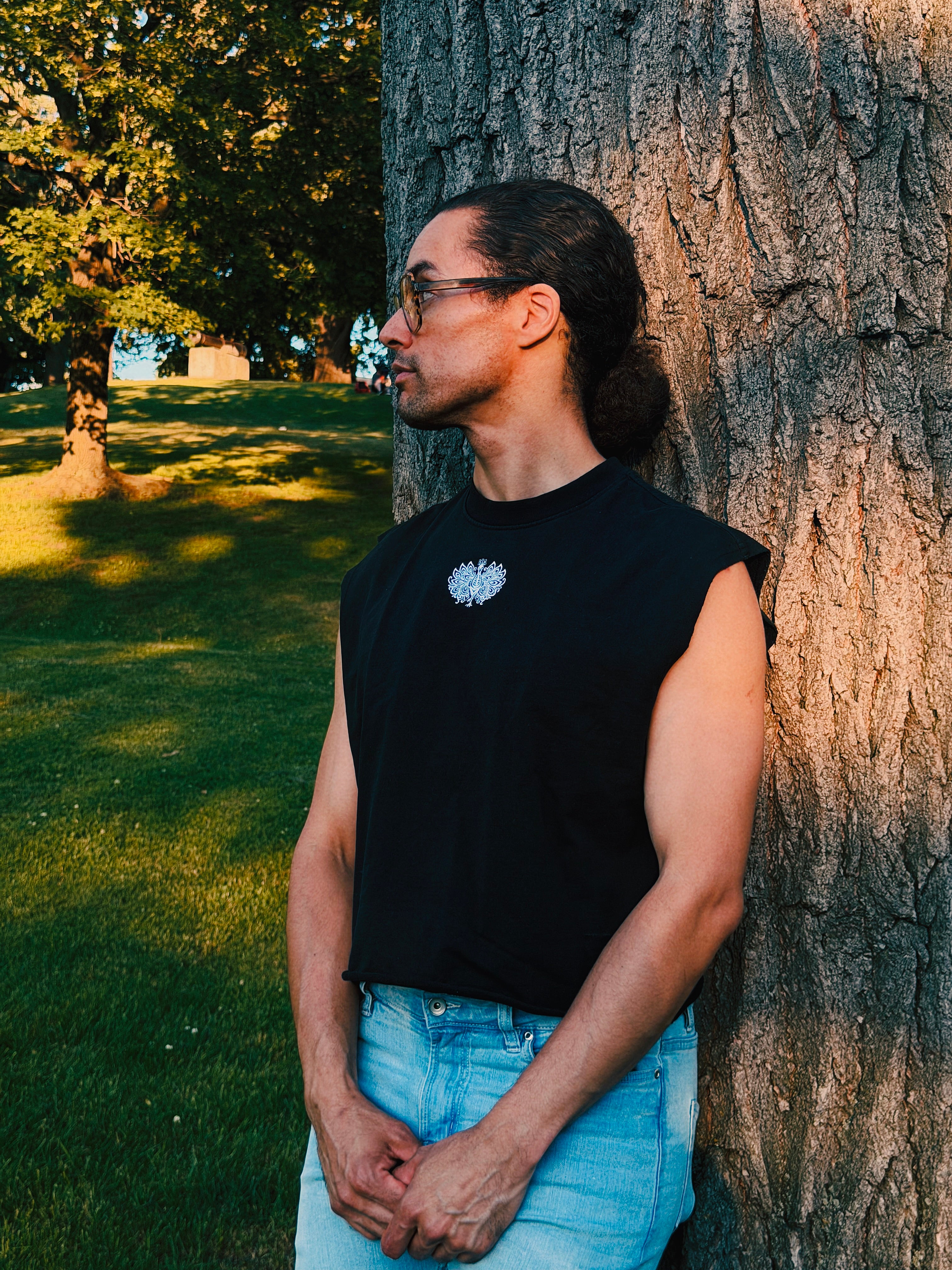 Embroidered Mor  Boxy Tank