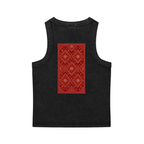 Mor Bandhani Snow Washed Tank in black