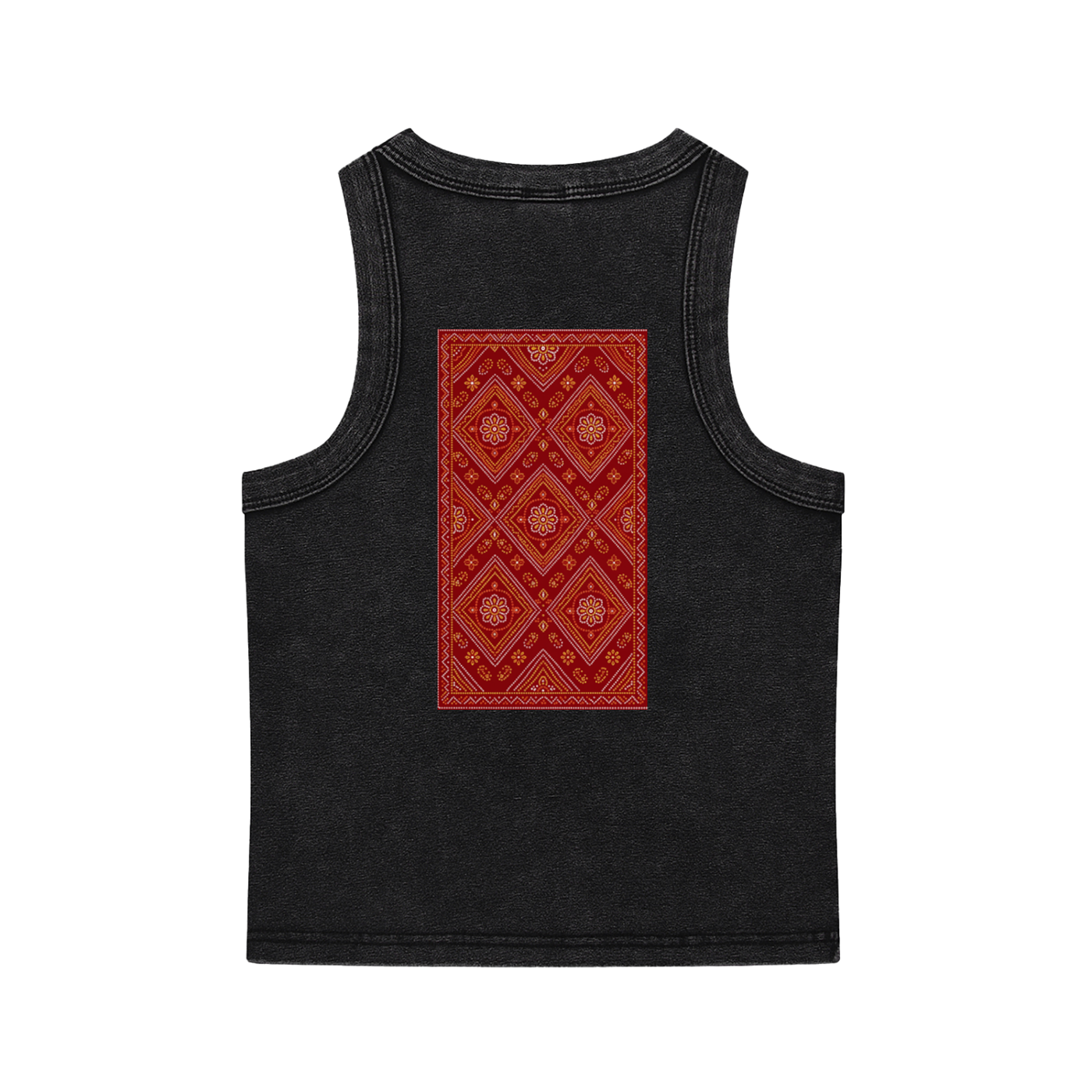 Mor Bandhani Snow Washed Tank