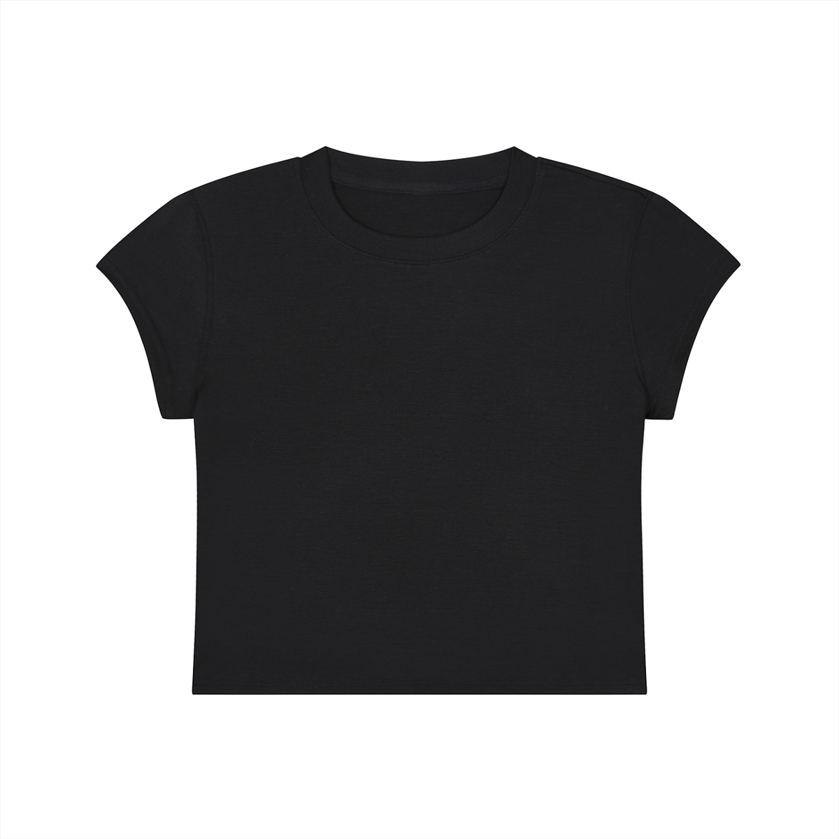 Short Notice Cropped Tee in black