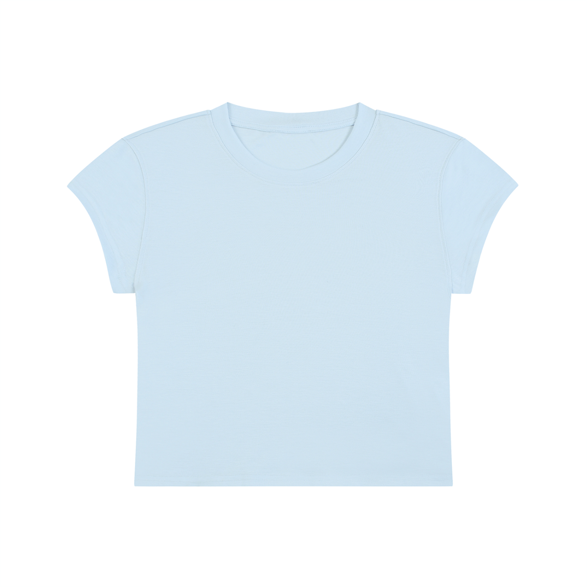 Short Notice Cropped Tee in light blue