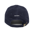 Back of the navy corduroy cap with a small આરવેઇન wordmark and adjustable strap